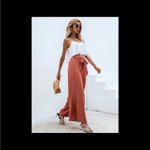 Crop Cami Top & Split-Thigh Pants - Picture 6 of 6